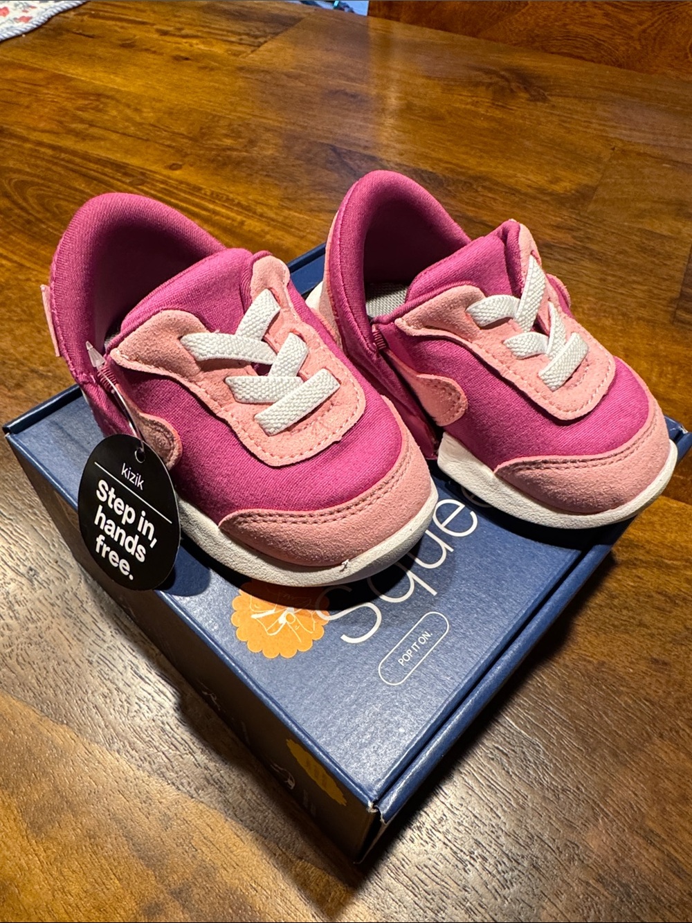 Kizik Pink Toddler Slip-On Sneakers — Easy Hands-Free Design